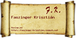 Faszinger Krisztián névjegykártya