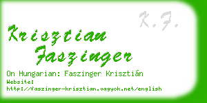 krisztian faszinger business card